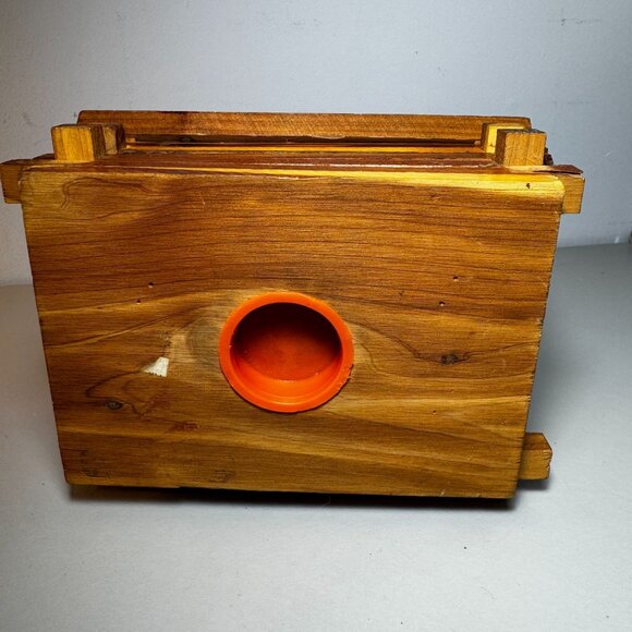 Vintage Log Cabin Bank (Solid Cedar Wood) - Picture 8 of 11